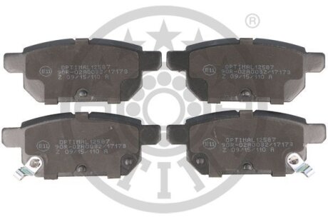 Гальмівні колодки дискові Optimal BP-12587