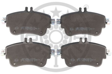 Комплект гальмівних накладок, дискове гальмо Optimal BP-12610