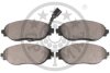 Комплект гальмівних накладок, дискове гальмо Optimal BP-12668 (фото 2)