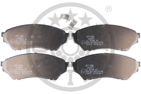 Комплект гальмівних накладок, дискове гальмо Optimal BP-84501