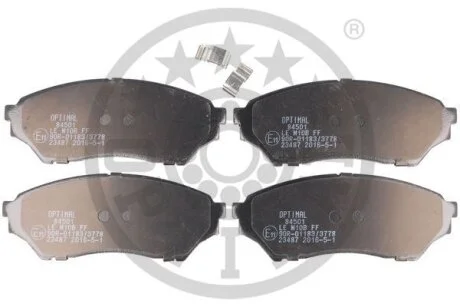 Комплект гальмівних накладок, дискове гальмо Optimal BP-84501
