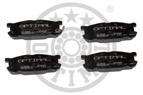 Комплект гальмівних накладок, дискове гальмо Optimal BP85302