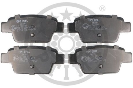 Комплект гальмівних накладок, дискове гальмо Optimal BP-86100