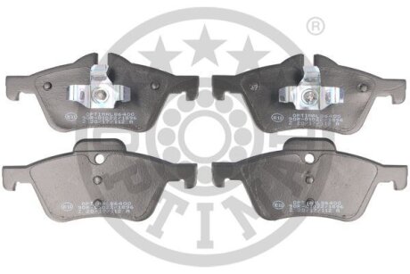 Комплект гальмівних накладок, дискове гальмо Optimal BP86400
