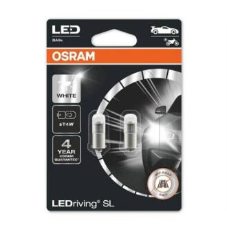 (к/т 2 шт) Лампа світлодіодна LED warm white 4000K (1W 12V BA9S) OSRAM 3893DWP-02B