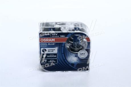 Лампа фарная H4 12V 100/90W P43t COOL BLUE BOOST DUOBOX 5000К OSRAM 62193CBB-HCB-DUO