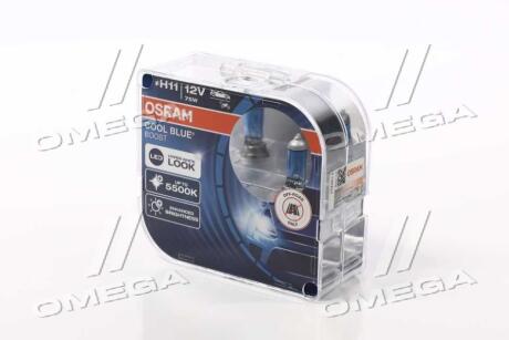 Лампа розжарювання H11 12В 55Вт COOL BLUE INTENSE (NEXTGEN)(комплект 2шт.) OSRAM 62211CBB-HCB