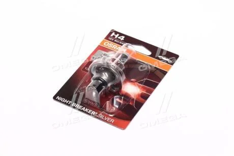 Автолампа H4 12V 60/55W P43t NIGHT BREAKER SILVER OSRAM 64193NBS-01B