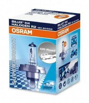 Лампа R2 12V 60W/55W P45t SUPER BRIGHT PREMIUM OSRAM 64198SB