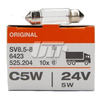 Лампа доп. освещ. ORIGINAL LINE 24V C5W 5W SV8.5-8 (картон) (мин. 10 шт.) OSRAM 6423