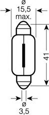 Лампа накаливания C21W 12V 21W SV8.5-8 OSRAM 6476