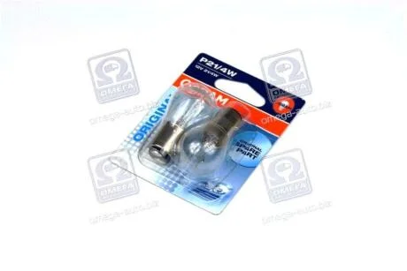 Лампа допоміжн. освітлення Р21/4W 12v Ваz15d (2 шт) blister OSRAM 7225_02B