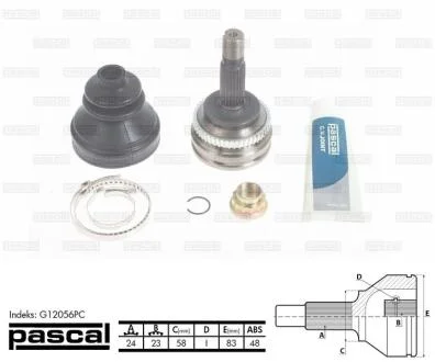 Шарнирный комплект, приводной вал PASCAL G12056PC