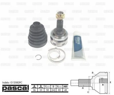 Шарнирный комплект, приводной вал PASCAL G12082PC