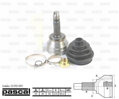 Шарнирный комплект, приводной вал PASCAL G1F013PC