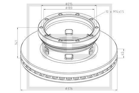 Гальмівний диск PE AUTOMOTIVE 066.800-10A