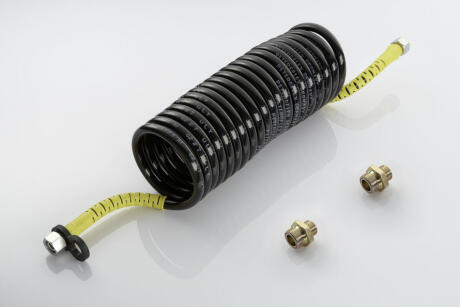 Шланг кручений чорний/жовтий M22x1.5|/M22x1.5 з перехідниками PE AUTOMOTIVE 07637510A