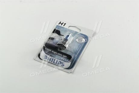 Лампа розжарювання H1 12V 55W P14,5s Cristal Vision 1шт blister 4300K PHILIPS 12258 CVB1