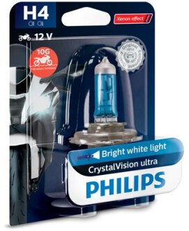 Лампа MOTO 12V H4 60/55W P43t-38 (блистер) (1 шт.) PHILIPS 12342CVUBW