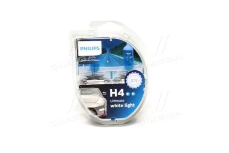 Автолампа DVS2 12342 H4 Diamond Vision SP 12V 55W P43t-38 блістер шт. PHILIPS 12342 DV S2