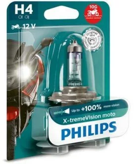 Лампа X-treme VISION +100% 12V H4 60/55W P43t (блистер) (1 шт.) PHILIPS 12342XVBW (фото 1)