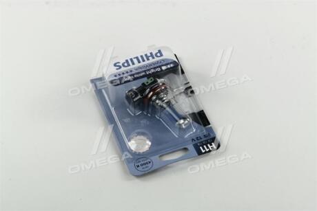Лампа розжарювання H11 12V 55W PGJ19-2 Cristal Vision 1шт blister 4300K PHILIPS 12362 CVB1