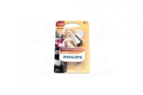 Лампа розжарювання P21/4W 12V BAZ15d 2шт blister PHILIPS 12594 B2