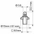 Лампа доп. освещ. STANDARD 12V 1,2W BAX8,3s/1,35 (блистер) (компл. 2 шт.) PHILIPS 12597B2 (фото 3)