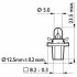 Лампа доп. освещ. STANDARD 12V 1,2W BAX8,5d/2 (блистер) (компл. 2 шт.) PHILIPS 12598 B2 (фото 3)