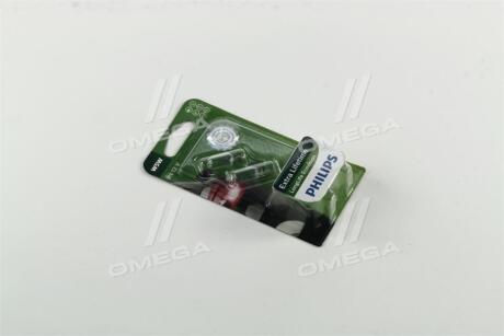 Лампа розжарювання W5W 12V 5W W2,1X9,5d LongerLife EcoVision 2шт blister PHILIPS 12961LLECO/B2