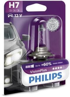 Автолампа H7 12V 55W PX26d VisionPlus +60% (1 шт. в блістері) PHILIPS 12972 VP B1