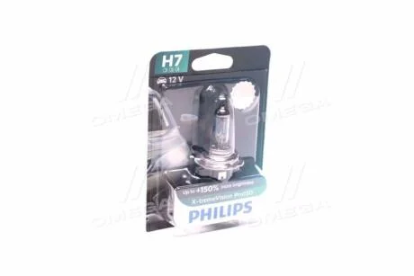 Автолампа H7 X-tremeVision Pro150 +150% 12V 55W PХ26d B1 бліс PHILIPS 12972XVPB1