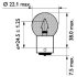 Лампа доп. освещ. STANDARD 24V 15W BA15s (картон) (мин. 10 шт.) PHILIPS 13401 CP (фото 3)