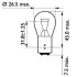 Лампа 24V P21/5W24V 21/5W BAY15d PHILIPS 13499 CP (фото 3)