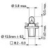 Лампа доп. освещ. STANDARD 24V 1,2W BAX8,5d/2 (картон) (мин. 10 шт.) PHILIPS 13598 CP (фото 3)