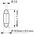 Автолампа вказівна Festoon T10,5x43 5W 24V (SV8,5) (шт.) PHILIPS 13864 CP (фото 3)