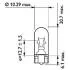 Лампа 24V W2, 5W24V 2,5 W W2, 1X9, 5d PHILIPS 13960 CP (фото 3)