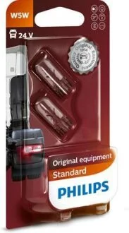 Автолампа вказівна W5W 13961 24V 5W (W2,1x9,5d) В2 (блістер) (шт.) PHILIPS 13961 B2