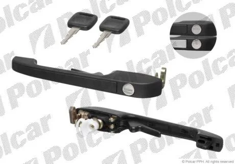 Ручка дверей Audi 80/Passat > ліва перед. Polcar 1303Z41