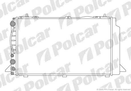 Радіатор охолодження, CABRIOLET B3 (8G7), Polcar 1308081