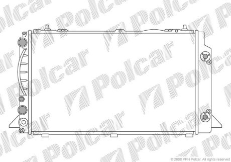 Радіатор охолодження, CABRIOLET B3 (8G7), Polcar 1308087