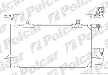 Радіатор кондиціонера AUDI 80 (B4) 91- 94 Polcar 1308K8C1