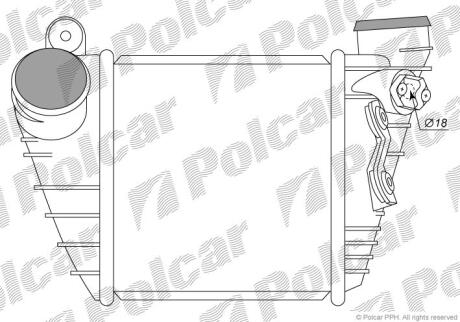 Радіатор повітря (Інтеркулери) BORA Variant (1J6), Polcar 1323J81