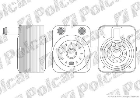 Радiатор масляний VAG 1.4D-3.6 02.00- Polcar 1323L83