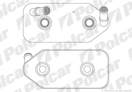 Радіатор масла VW BORA, GOLF IV,POLO CLASSIC 1.0-2.8 11.95-12.10 Polcar 1323L84