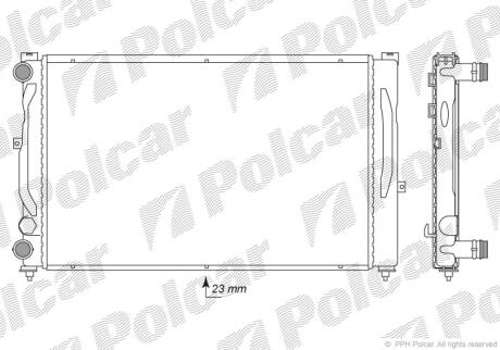 Радіатор охолодження A6 C5 Avant (4B5), 1 Polcar 13240802