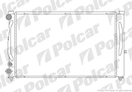 Радіатор охолодження, A4 B5 Avant (8D5), 1 Polcar 1324081