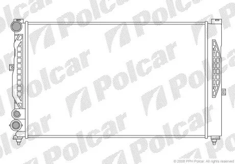 Радіатор охолодження A4 B5 Avant (8D5), 1 Polcar 132408A1