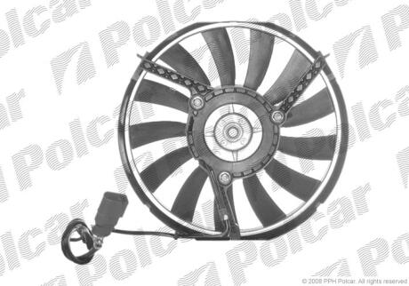 Вентилятор з корпусом / кронштейном AUDI A4 11.94- Polcar 132423W1