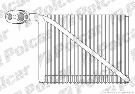 Випарювач кондиціонера Audi A4 96-01/Skoda Super B 02-08/VW Passat 96-05 Polcar 1324P82